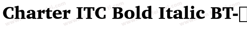 Charter ITC Bold Italic BT字体转换